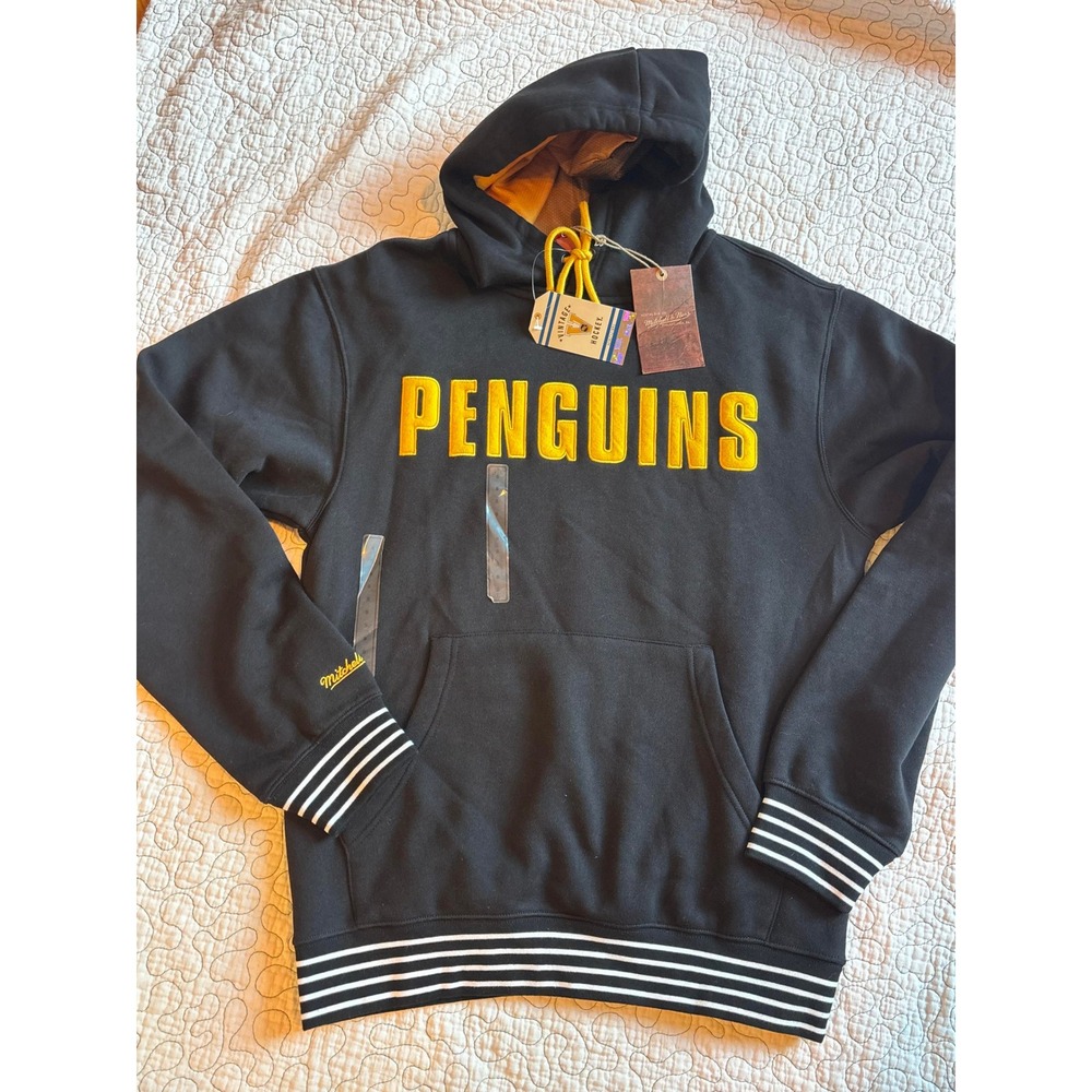 Mitchell & Ness Pittsburgh Penguins NHL Playmaker Hoodie Black Size Small